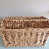 Wicker magazine holder / vintage 60s-70s