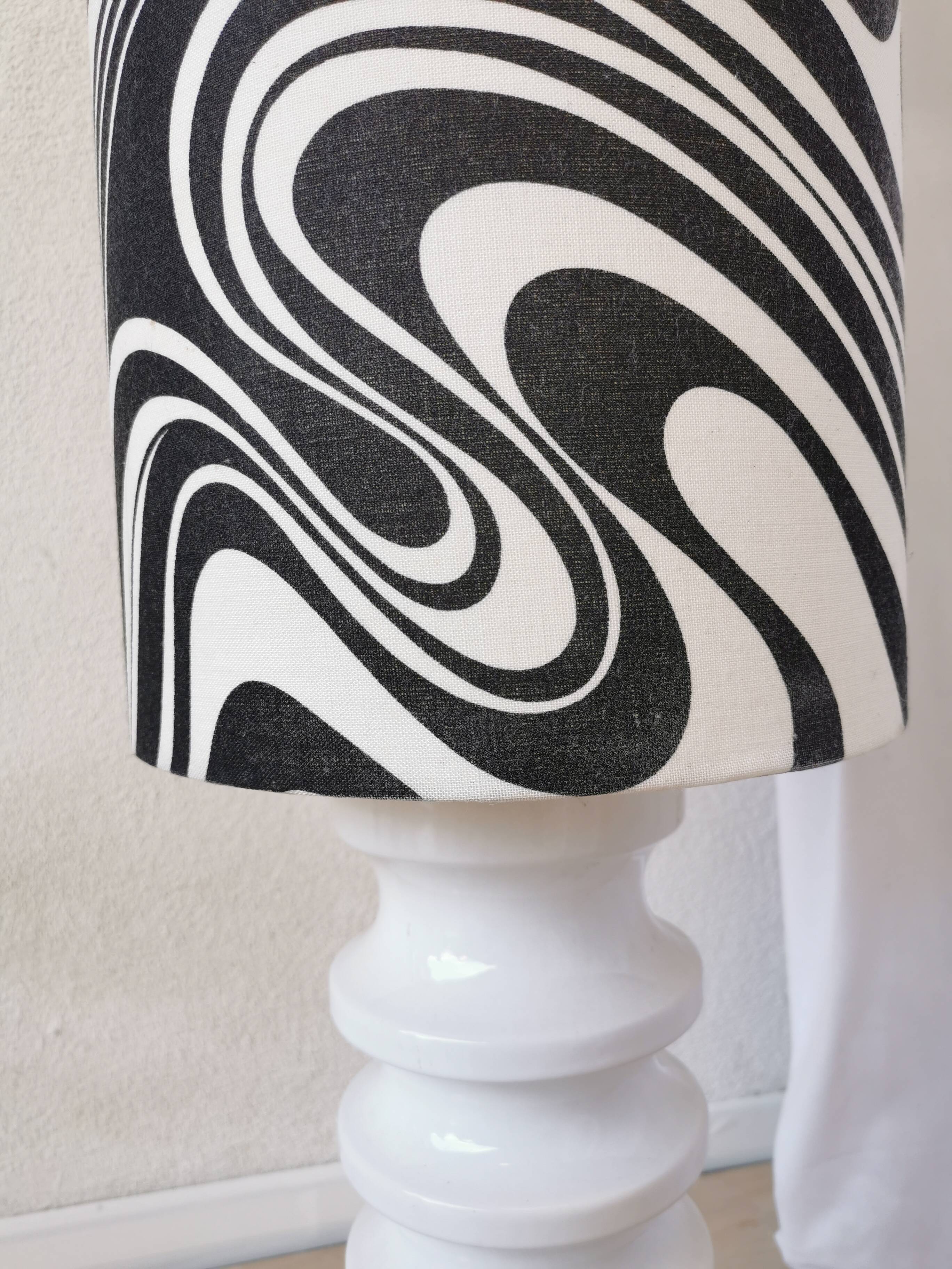 Vintage Dumler & Breiden Floor Lamp: German Pop Art Zebra Shade