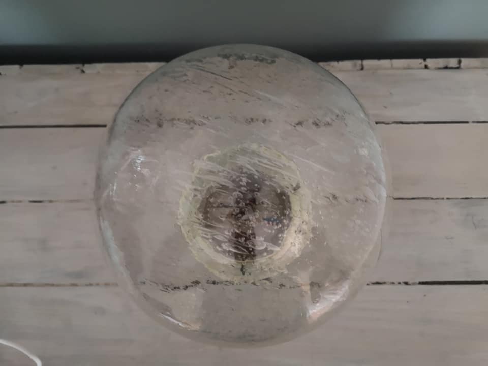 Ceiling lamp wall globe bubble glass Ø 20 cm Vintage 1950
