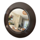 Vintage round mirror from the 70s, smoked brown plastic
