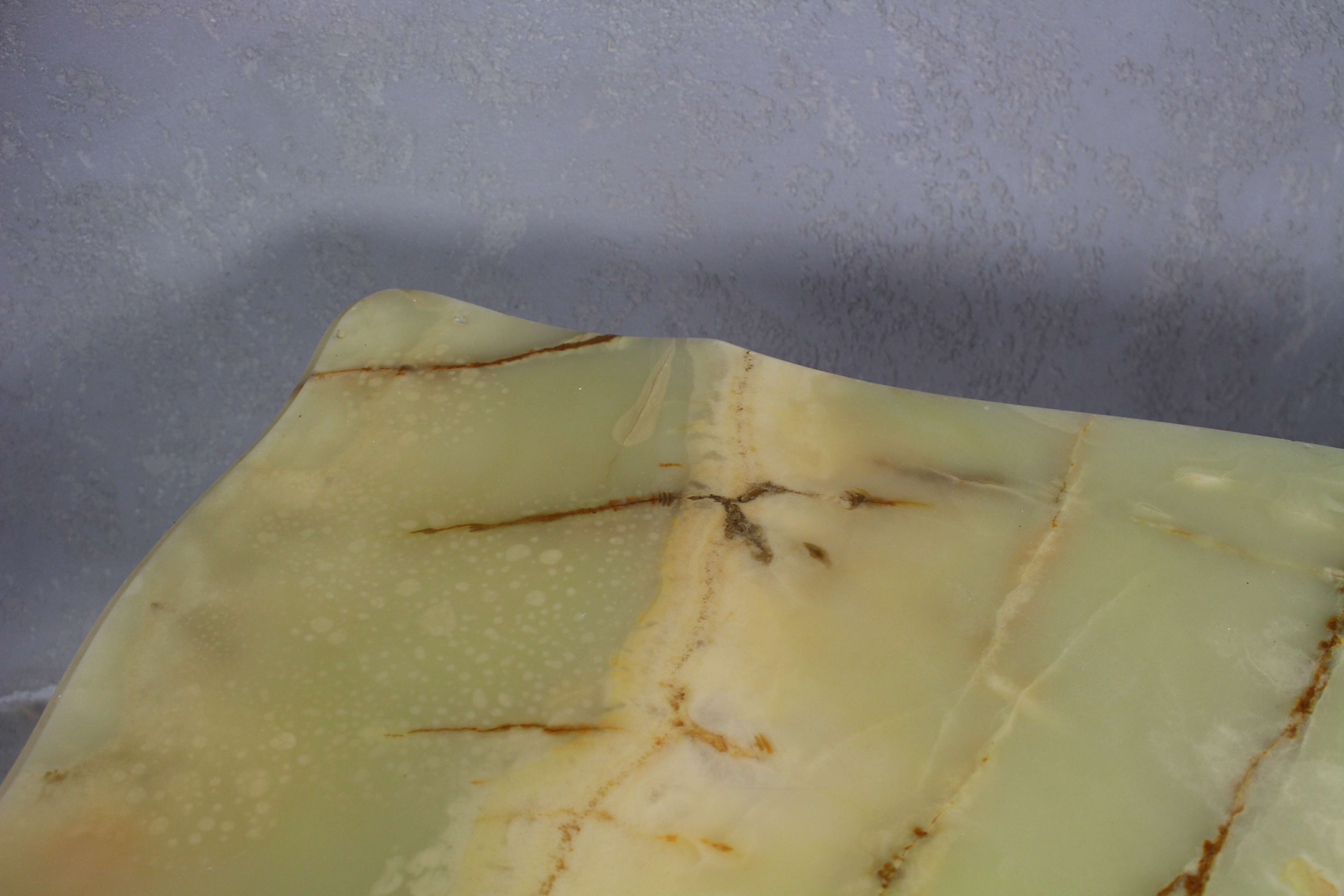 Italian Vintage Brass Coffee Table With Marble by Orsenigo, 1960s