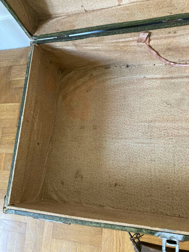 Antique suitcase - vintage travel trunk