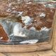 Art Deco vintage Parisian buffet renovated in solid oak and pink marble from the 1930s.