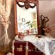 Antique carved wooden mirror 82x48