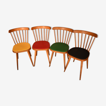 Lotde 4 chaises Baumann 1958-59