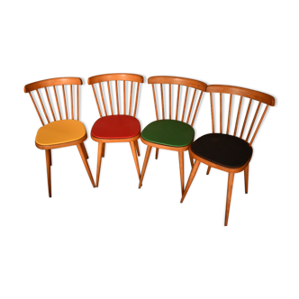 Lotde 4 chaises Baumann 1958-59