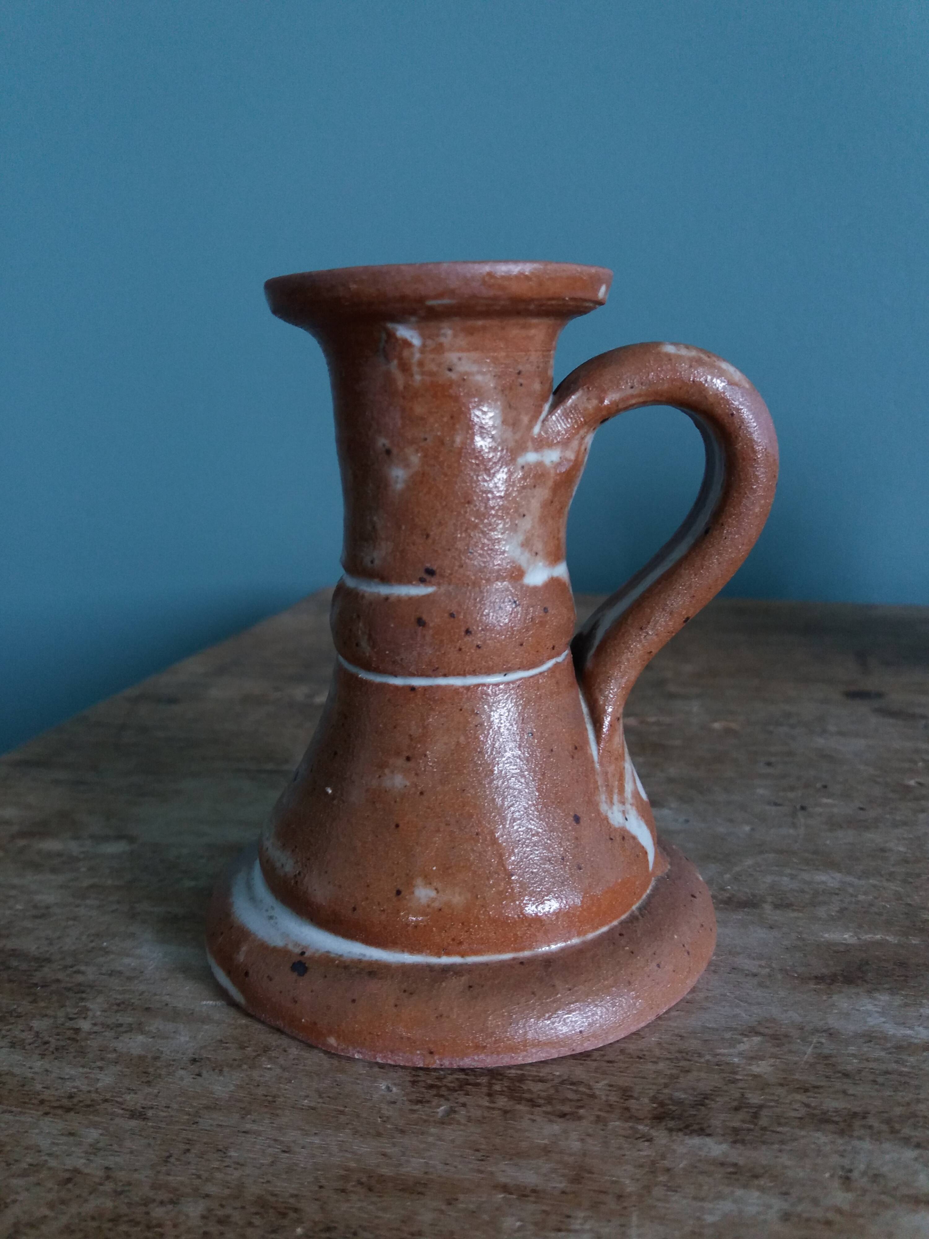 Puisaye stoneware candle holder