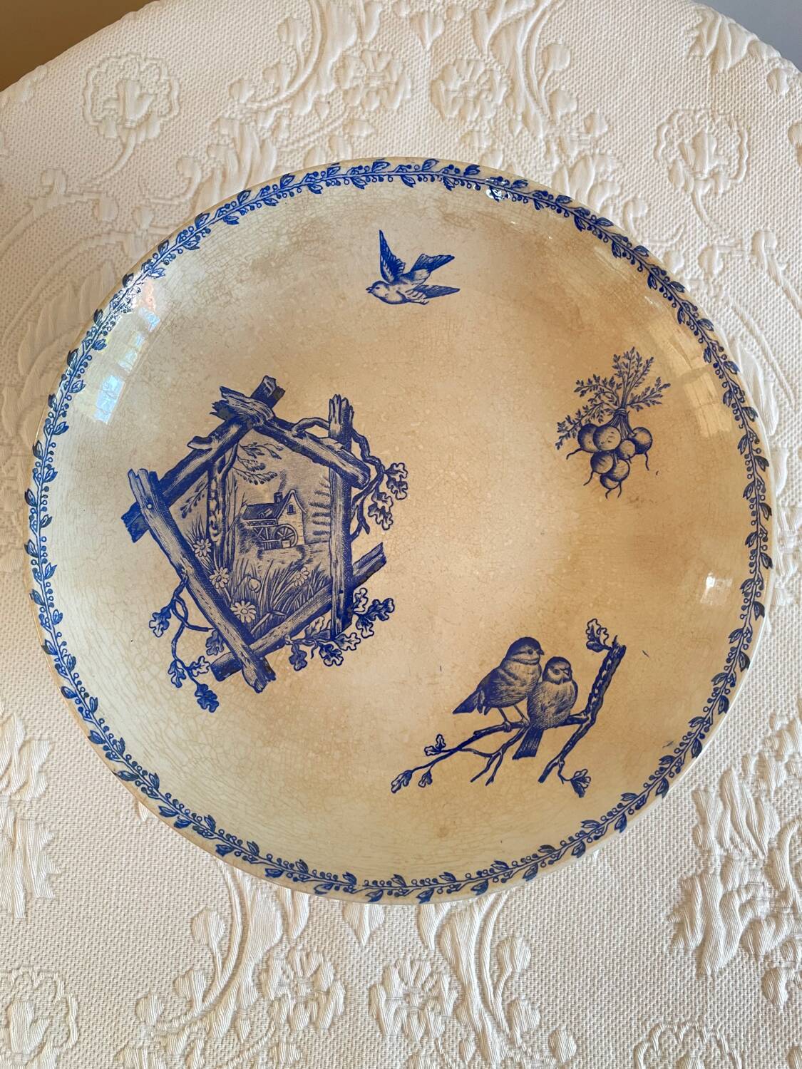 Old Compote Dish Terre de Fer Franco-British Company Sordoillet Cot