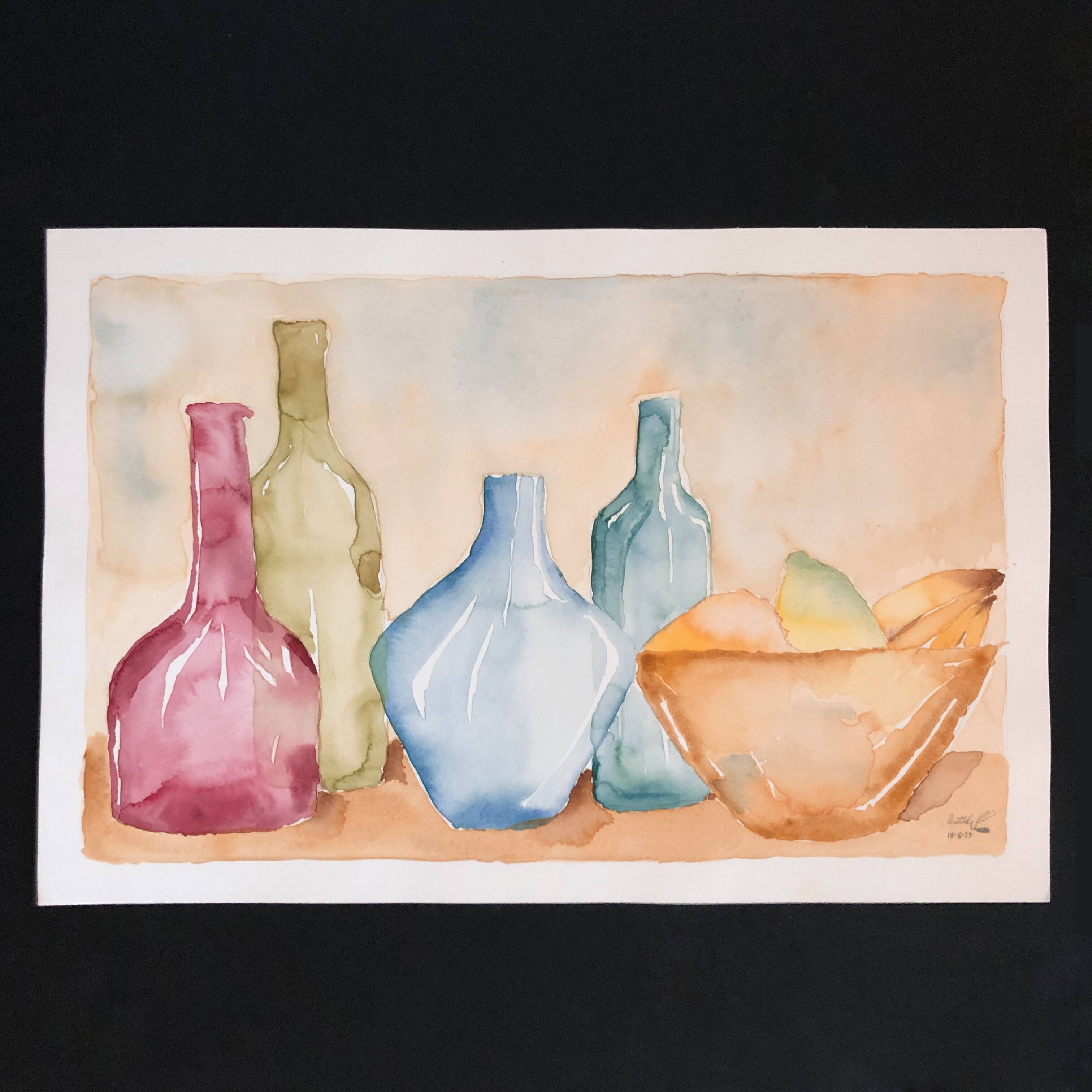 Post-impressionist watercolor, Germany, 1990s