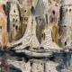 Huile sur panneau vintage