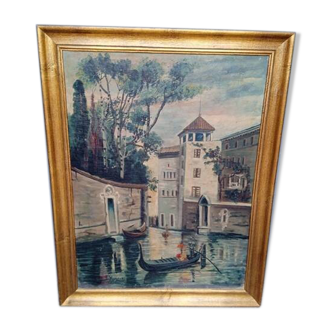 Venetian school view of Venice oil painting on canvas