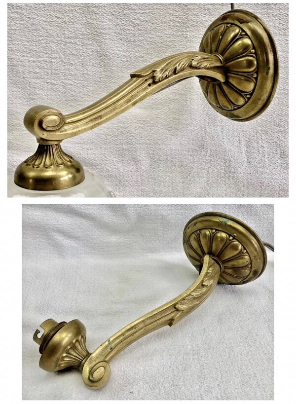 Ancienne applique bronze Art Déco 1930  vasque glaçons Ezan