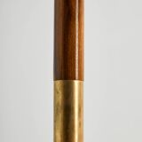 Teak and brass floor lamp