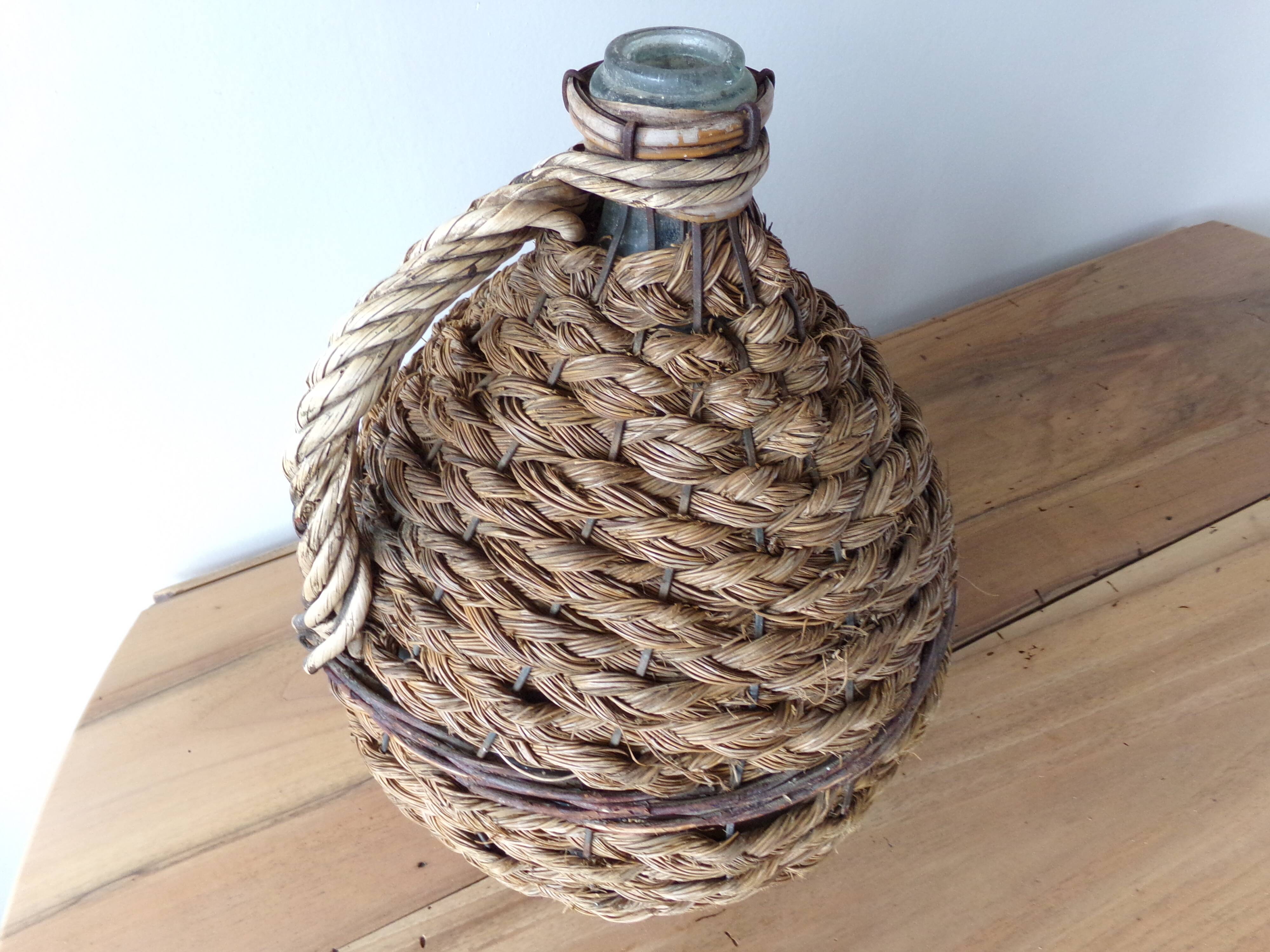 Demijohn braided wicker