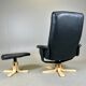Swivel Reclining Armchair with Matching Footstool — Adjustable Comfort