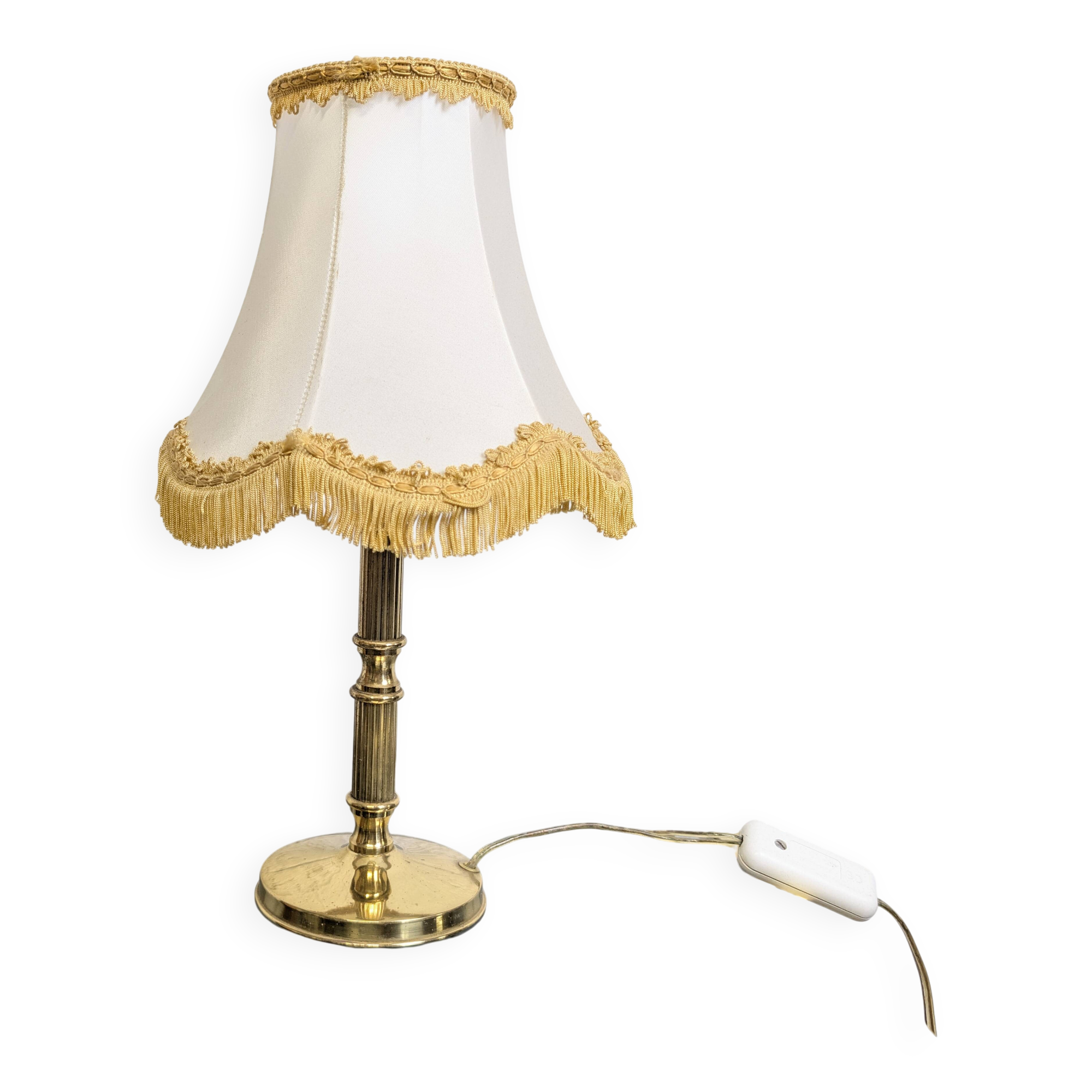 Gold metal bedside lamp