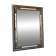 Rectangular Napoleon III mirror in moulded black and gold wood with engraved mirror decoration.