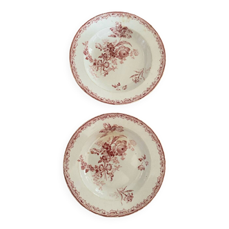 2 hollow plates in iron earth, Fontanges model