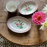 Lot de vaisselles Les Roses - 2 raviers et une saucière -