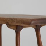 Contemporary handcrafted stool / end table in solid oak and ash wood