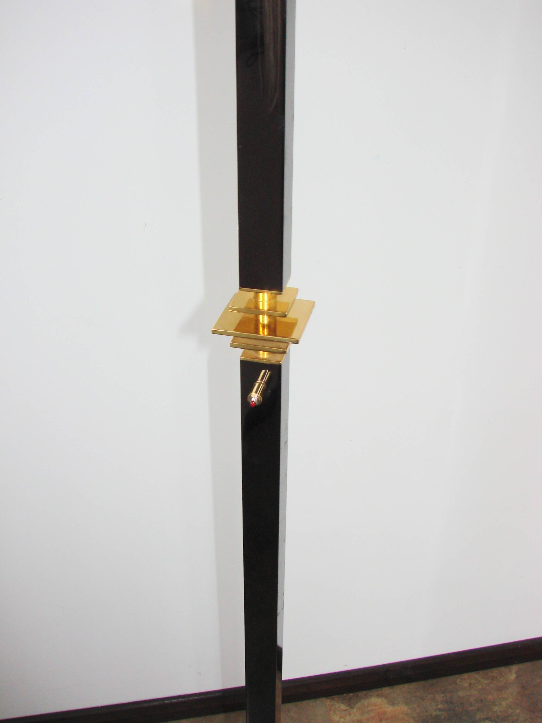 Modern floor lamp, 1980s, brass and metal – vintage