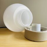 White opaline glass ceiling or wall flush mounted light