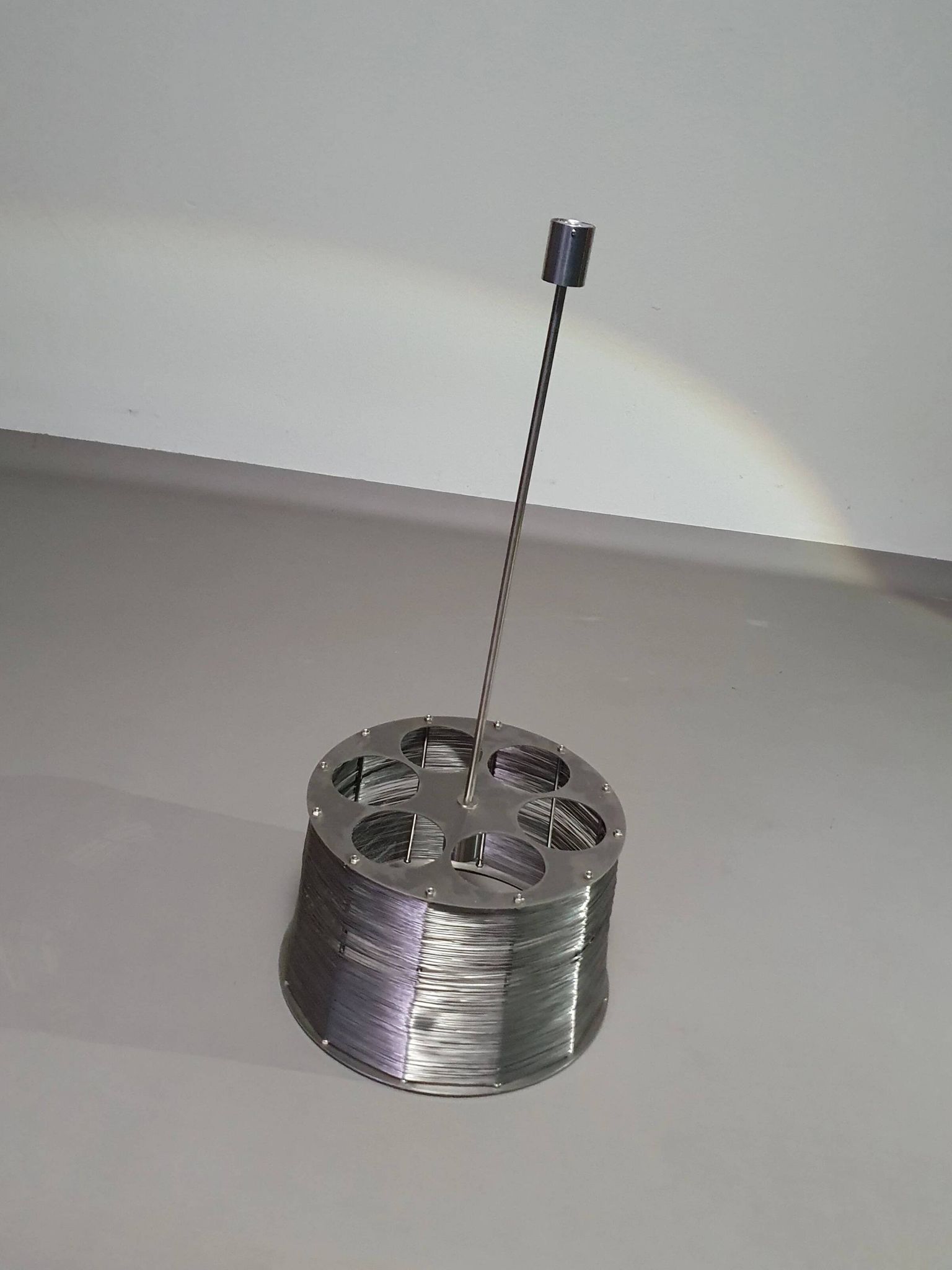 Lampe / suspension Adlumen très rare, câblée en inox