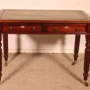 flat desk with two drawers from the early 19th century in mahogany - England circa 1