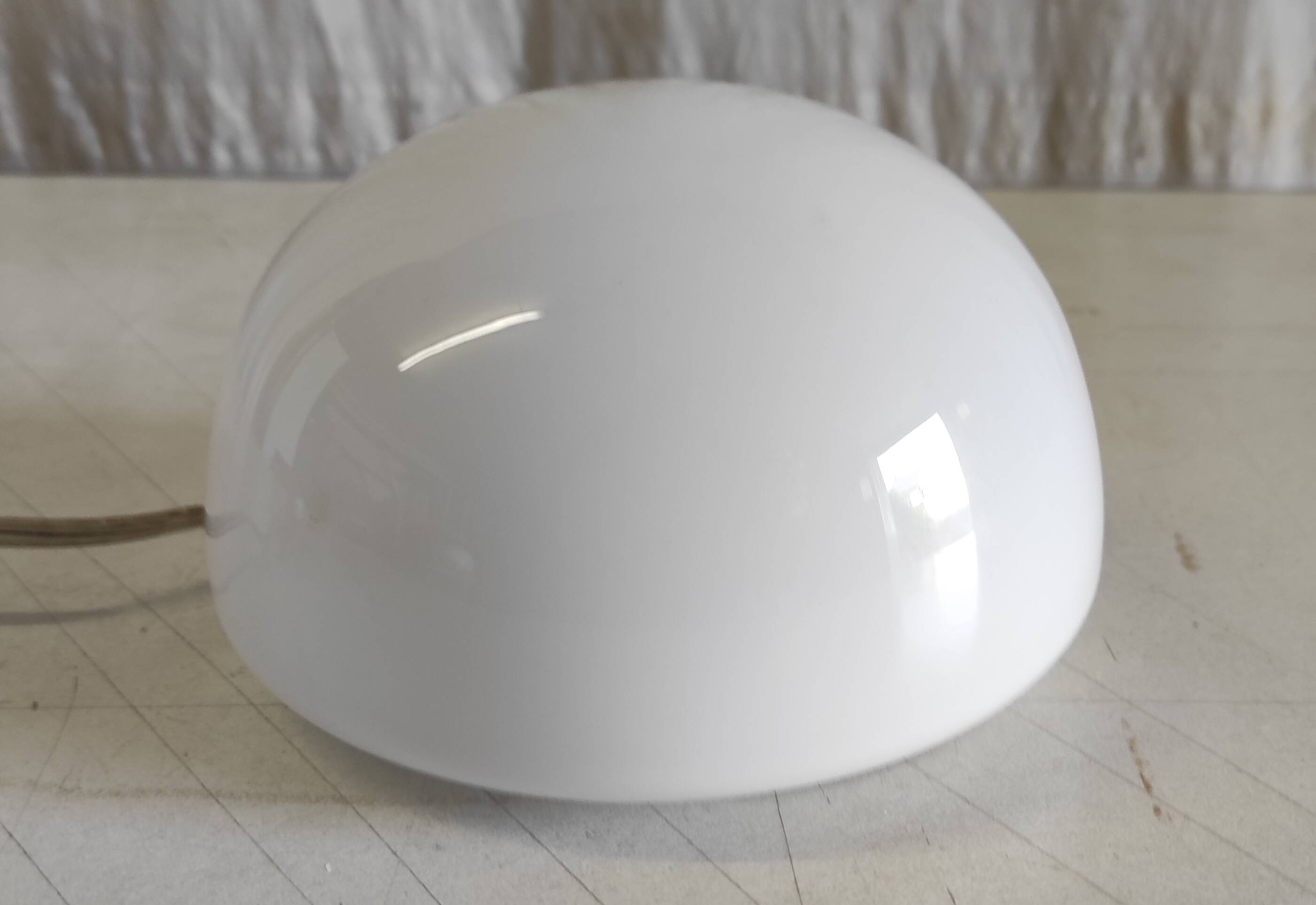 Opaline globe ceiling or wall light, diameter 15 cm - mid-20th century