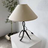 Brutalist 1950s "chain" table lamp