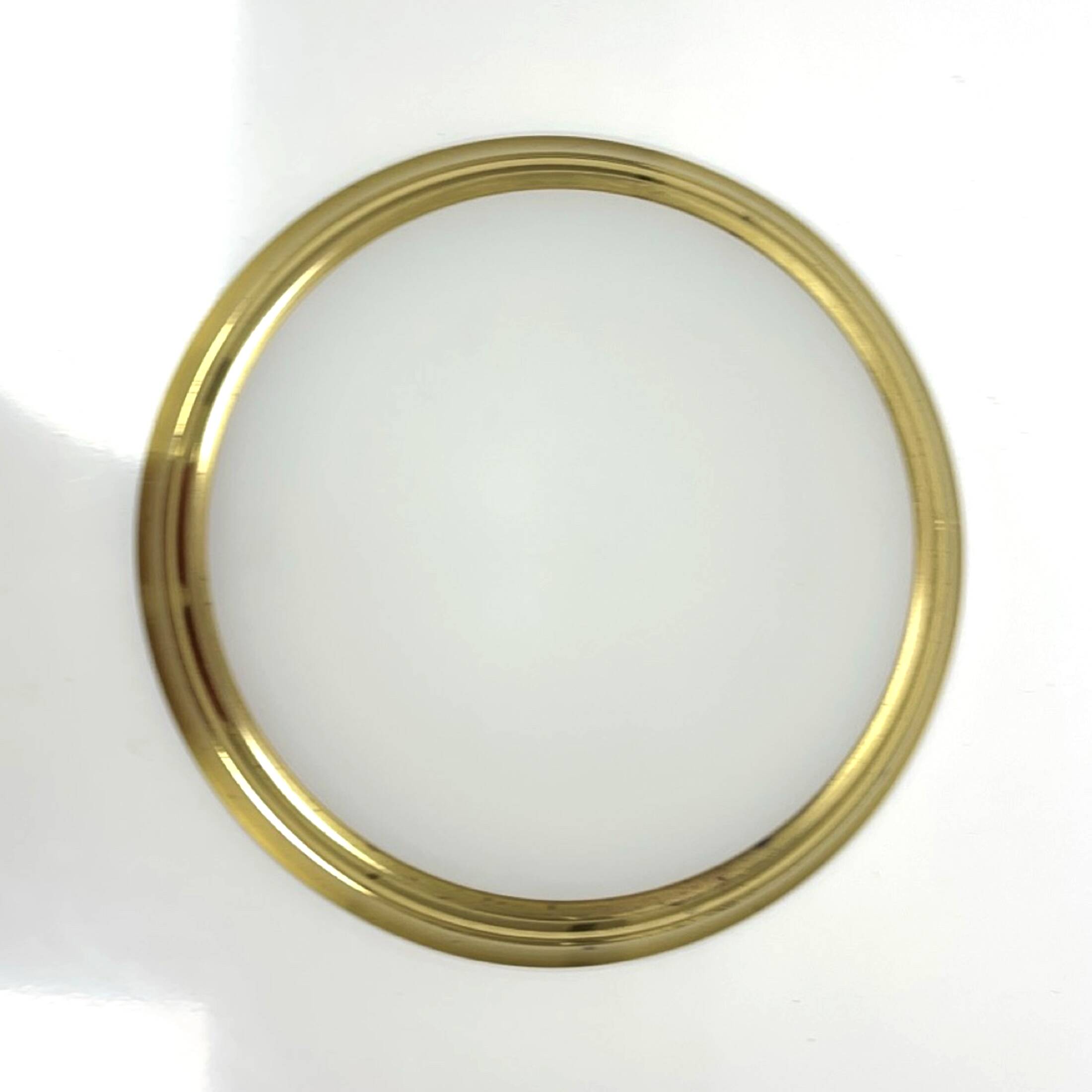 Plafonnier rond Glashütte Limburg des années 1970, en verre de laiton.