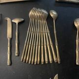 Ensemble de 140 pièces service bambou laiton doré