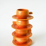 Pair of stoneware lunch plates, Made in France, 1970