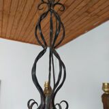 Lustre de chasseur en fer forgé