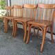 Lot de 4 chaises de bistrot Baumann vintage 1940