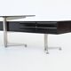Bureau d'angle exécutif Abbondinterni en acajou et verre, Italie, 1970