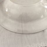 Set of 6 Gien France soup plates with blue checkered tea towel decoration