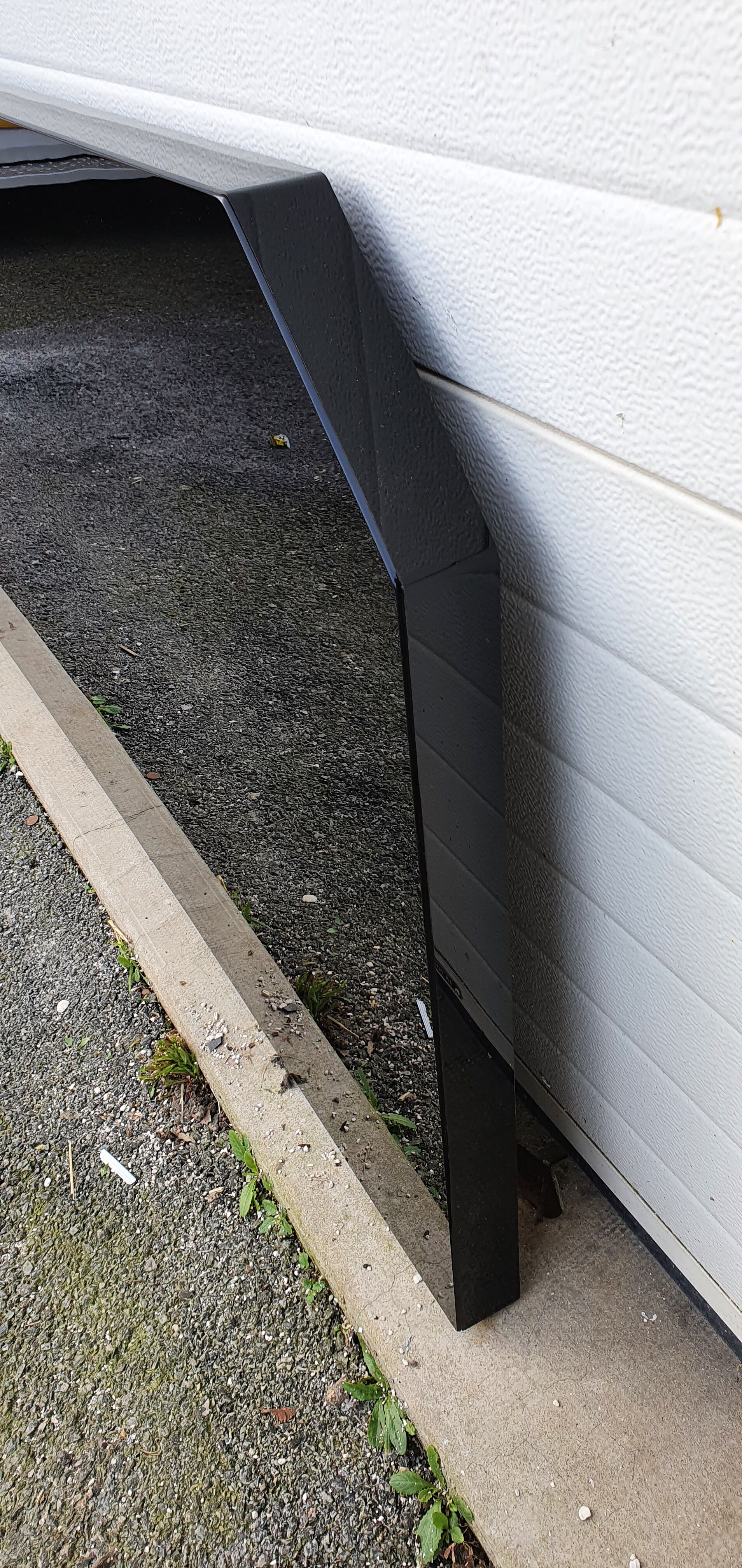 David Lange headboard in black lacquer wood from 1980