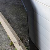 David Lange headboard in black lacquer wood from 1980