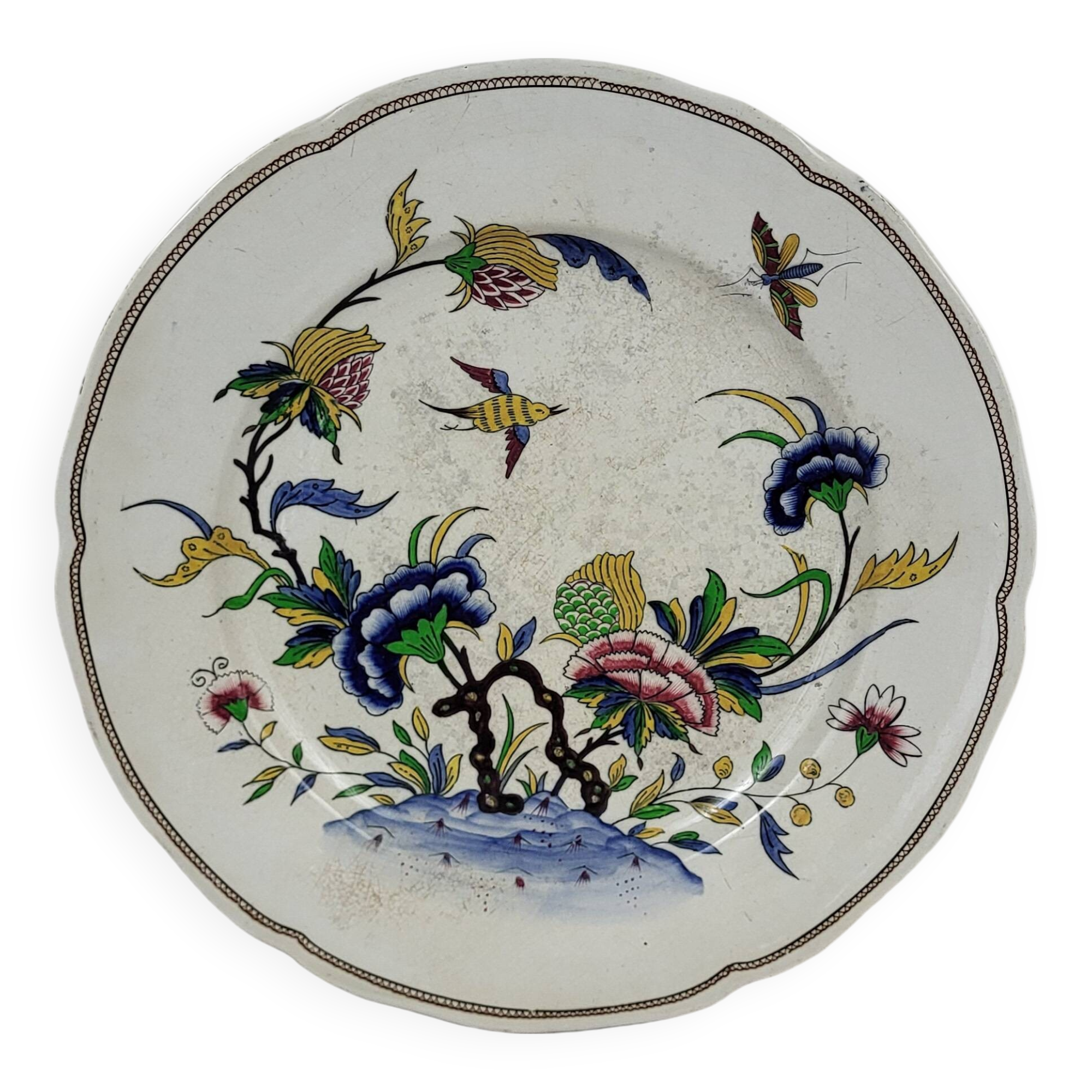 Sarreguemines earthenware dish, Rouen model