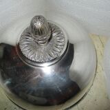 Paire de cloches de service argentée Louis XVI
