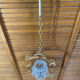 Vintage Molded Glass Suspension + Gold Metal Support #E511