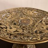 Openwork mythological cup in bronze on pedestal, Renaissance style
