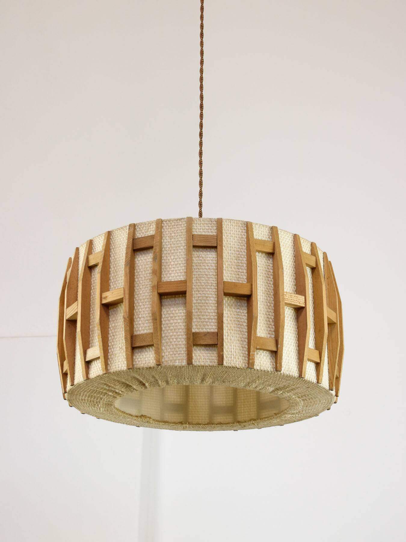 Mid-Century Danish Pendant Lamp in Teak, 1960s