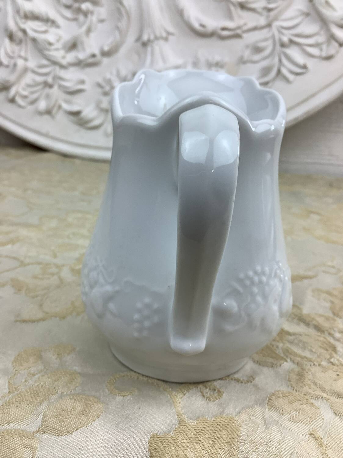 Small white porcelain milk jug