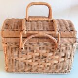 Rattan suitcase vintage 60/70