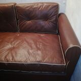 2-seater vintage fawn skai