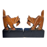 Art Deco Scottish bookends pair