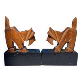 Art Deco Scottish bookends pair