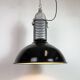 Large Industrial Black Enamel Factory Pendant Lamp from Philips, 1960s